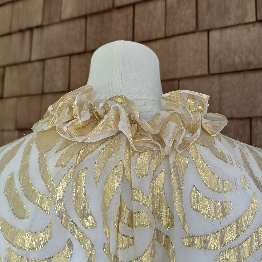 Alex Marie Gold Ruffle Blouse - Picture 5 of 6